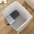 Houndstooth Storage Bag Large Capacity Folding Clothes Portable Wardrobe Sorting Clothes Storage Box With Handle For Bedding