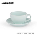 MHW-3BOMBER Coffee Cups Classic Latte Art Cups with Saucer 280ml Tea Cup Ceramic Espresso Mug Kitchen Bar Coffee Accessories