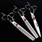 6 "7" Dragon Handle Japanese 440C Steel Barber Scissors Professional Cutting and Thinning Scissors