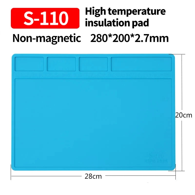 ESD Insulation Heat-resistant Repair Silicone Pad for Parts and Tool Storage Welding BGA Soldering Station Repair Work Pad Tool