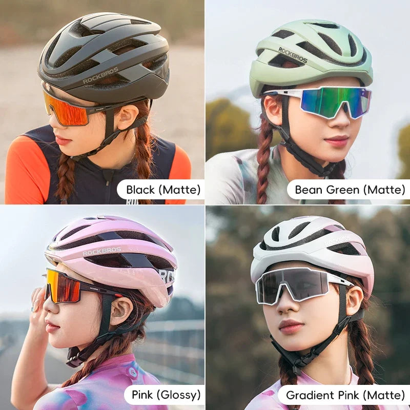 ROCKBROS Cycling Helmet Ultralight Adjustable Road & MTB, Integrally Molded, M/L 54-62cm