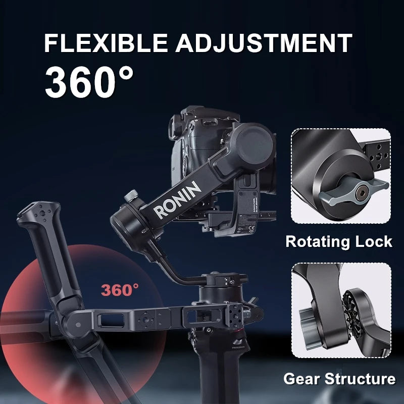 Sling Handgrip Gimbal Sling Handle for DJI RS5/4/3/2/Pro/Mini Stabilizer, 13.2lb Max Load, Ergonomic Grip for Low Angle Shooting