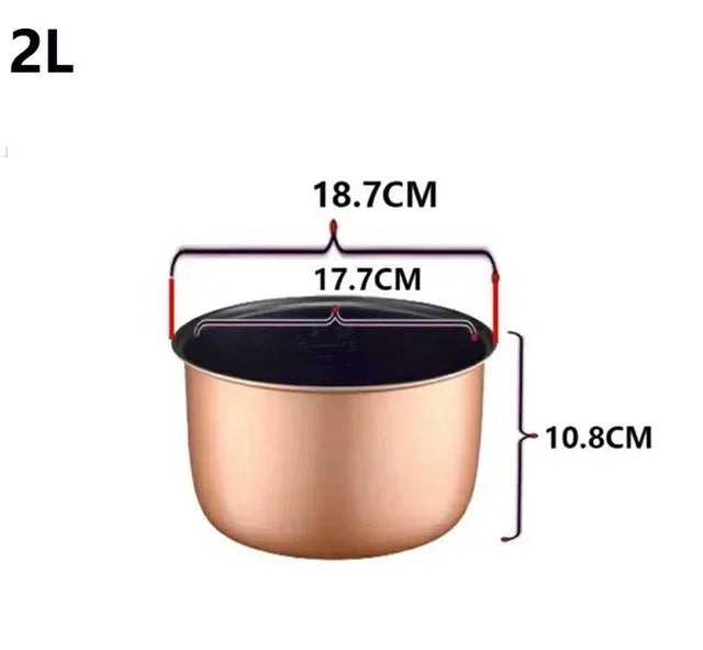 304 Stainless Steel Rice Cooker Inner Pot Replacement Liner, Nonstick Cooking Bowl