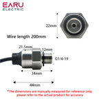 Pressure Sensor Transmitter For Water Oil Fuel Gas Air G1/4 5V Ceramic Sensor Stainless Steel 0.5Mpa 1.2Mpa Transducer