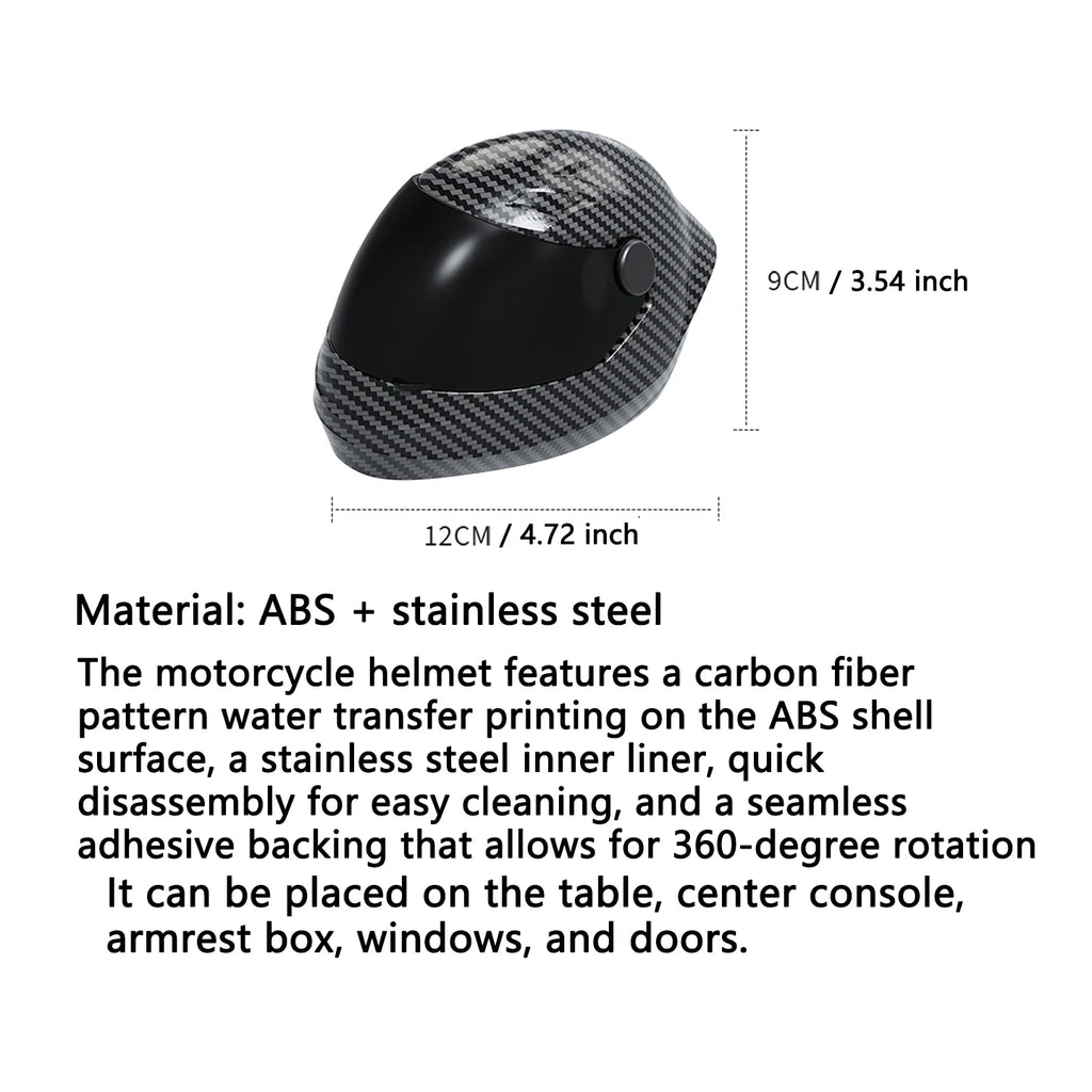 New carbon fiber motorcycle helmet shaped ashtray, suitable for car, home, office, and as a high-end creative decoration