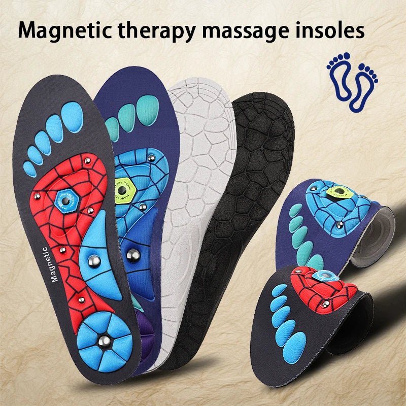 Magnetic Therapy Massage Insoles Men Foot Acupoint Massage Insoles Arch Support Orthopedic insole Comfort Shoe Pads 1Pair/2Pair