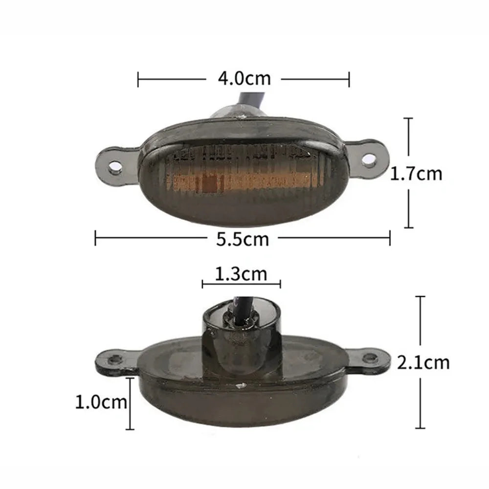 Universal Car Front LED Grille Light Smoked Amber White 12LED Grill Light Eagle Eye Lamp For Off Road Trunk SUV Ford Toyota 12V