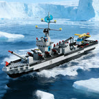 1560pcs 6 IN 1 Military Navy Ship Sets Building Blocks War Army Boat Plane Model Toys for Boys Bricks Toys Christmas Gifts
