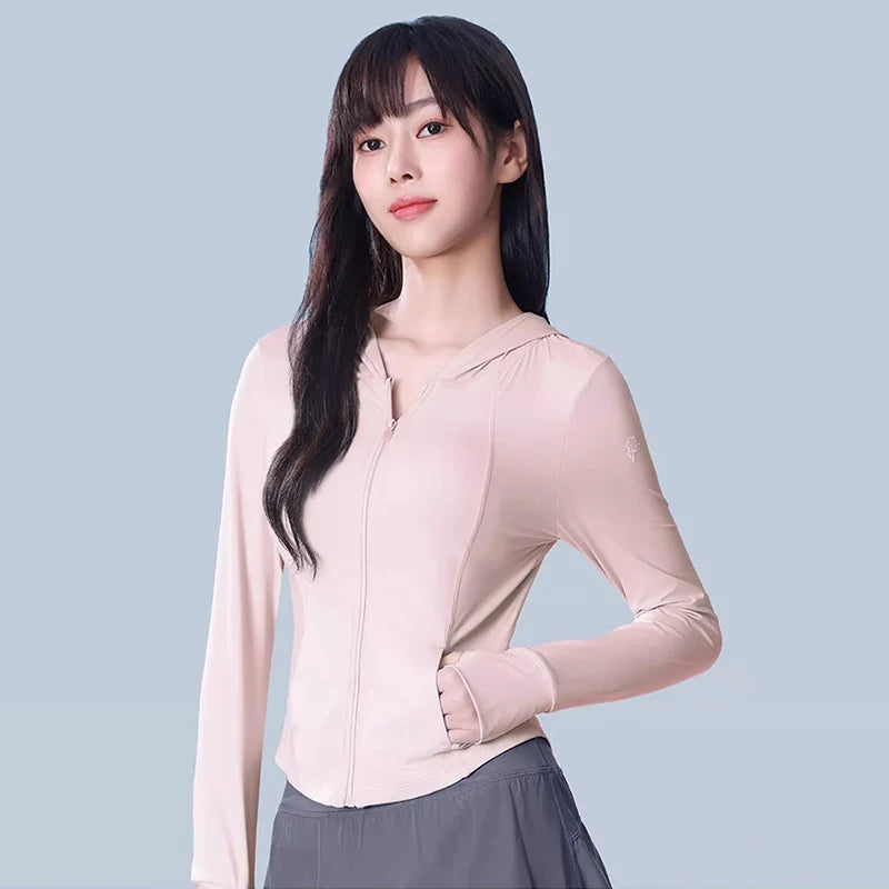 GOLDEN CAMEL Cape Sun Protection Clothing Anti-ultraviolet Breathable Ice Silk Quick-drying Skin Tights Sun Protection Jacket