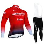 Men's Professional Long Sleeve Cycling Jersey & Padded Shorts Set, Quick Dry, Reflective, Breathable Bike Wear Clothing for Men