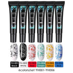 5/6pcs Fluorescent Stamping Plates Gel Nail Polish Manicure Set Hybrid Lacquer Gel For Nails Art Template Printing Accessories