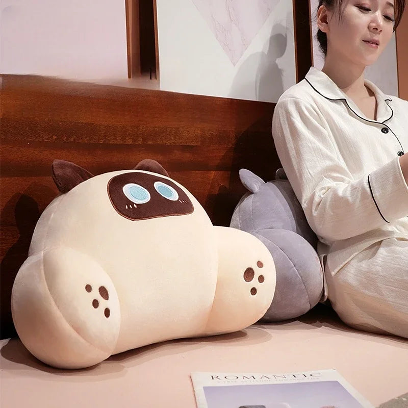 Thickened Cat Back Cushion Siamese Calico Cat Sofa Bed Chair Lumbar Support Cushion Comfortable Throw Pillow Home Decor Girl