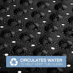 1pc PVC Non-Slip Bath Mat with Suction Cups & Drain Holes 15*27.6in/38*70cm- Fast Draining Shower Mat Bathtub Mat Bathroom Mat