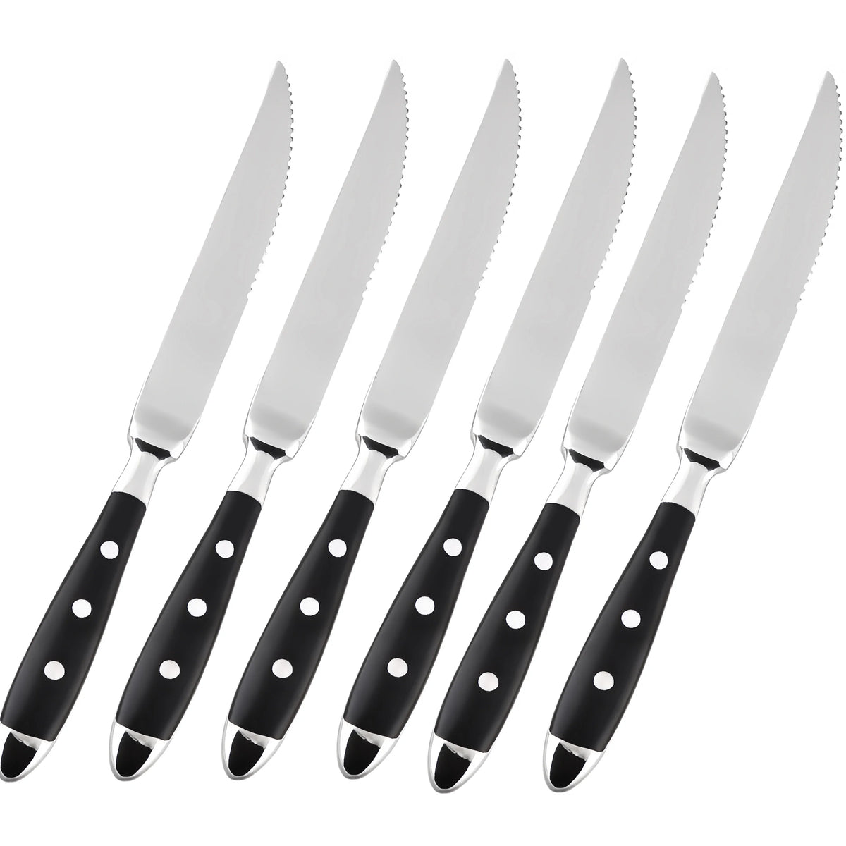 Hotel Stainless Steel Table Knife Fork Spoon Sets Teaspoon Teafork Steak Knife Cutlery Restaurant Serviing Set Black Wood Handle