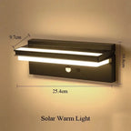 Solar Power Wall Lamp IPX5 Waterproof Garden Lights Motion Sensor  Energy Saving Light for Exterior Spot Porch Yard Lighting