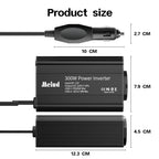 Meind 300W Car Power Inverter with EU Socket DC12V to AC220V Car Charger with Dual USB ports PD65W + QC3.0