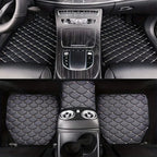 Universal 5pcs Car Floor Mats Set PU Leather Waterproof Dustproof Full Coverage, Multiple Colors
