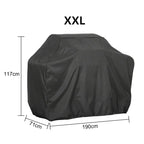 Black Waterproof BBQ Cover Outdoor Barbecue Protection Heavy Duty Anti Dust Rain Barbeque Gas Grill Protective Cover SKFJ001