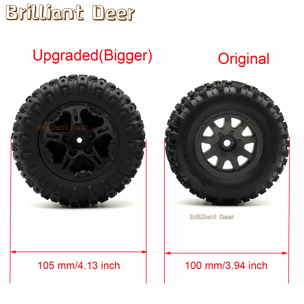 12mm Hex RC Tire and Wheel Upgrade Parts for Traxxas 1/10 MINI MAXX RC Monster Truck Remote Control Car Model Accessories