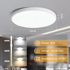 Golden Led Ceiling Lamp 220V Dustproof Ceiling Panel Lamp Indoor Bathroom Lamp for Living Room Decor Ultra-thin Ceiling Lights