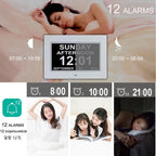 12 Alarms LED Calendar Clock with Multi-languages to Display. Reminding Work and Plans. A Medicine Time Reminder for the Elders.