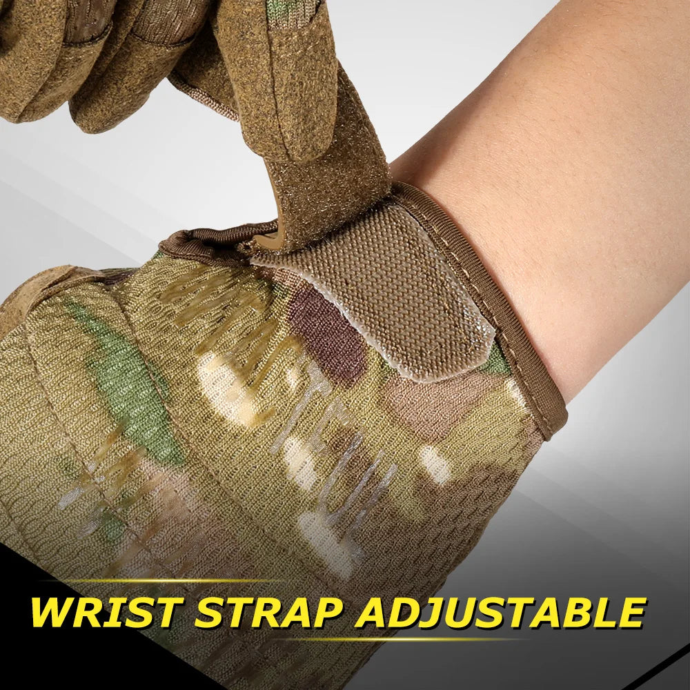 TouchScreen Tactical Gloves Camouflage Paintball Shooting Airsoft Combat Hunting Shock-proof Full Finger Glove Bicycle Men Women