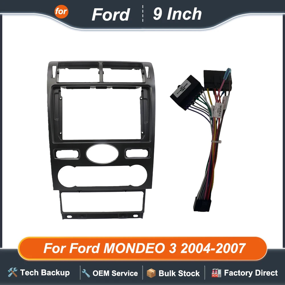 9 Inch For Ford MONDEO 3 2004-2007 Car Radio Android MP5 Player Stereo Casing Frame 2 Din Head Unit Fascia  Dash Board Cover