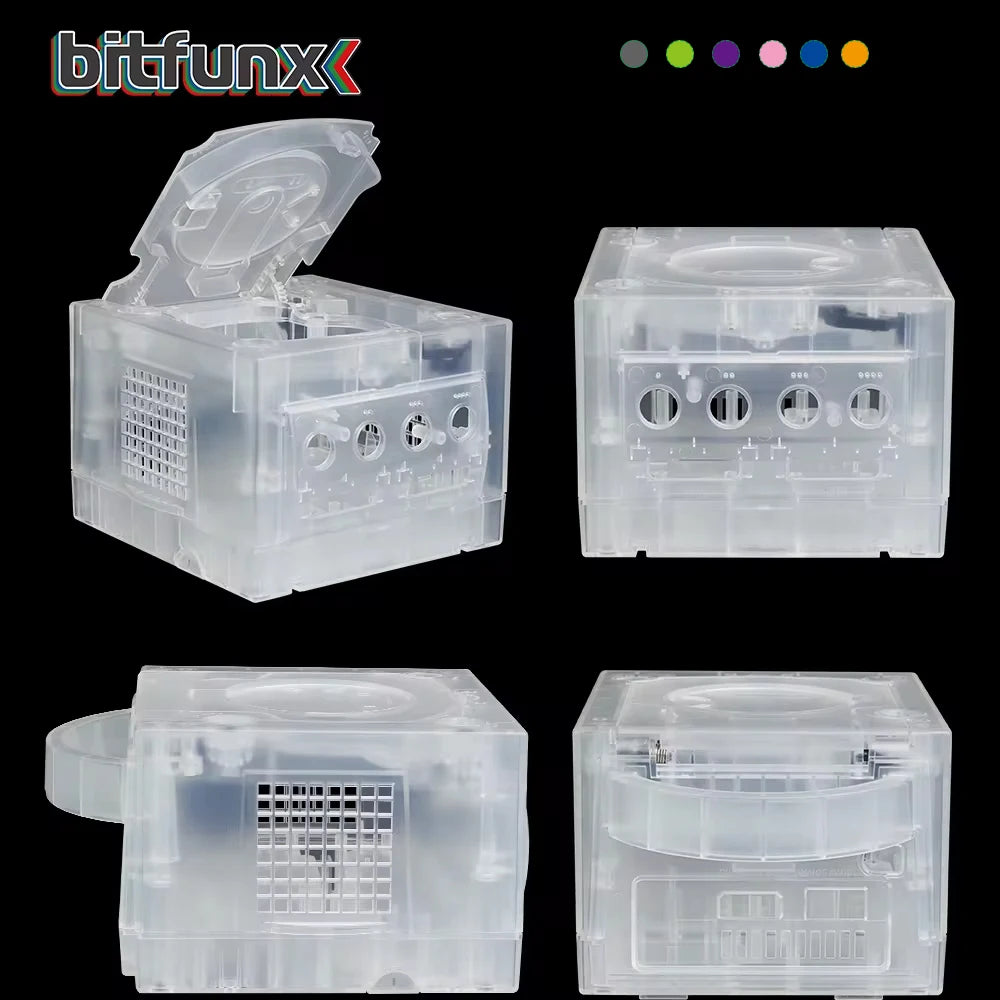 Bitfunx Gamecube NGC Replacement Shell Transparent Case for Gamecube NGC GC Game Console