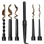 Professional Interchangeable Hair Curling Iron LCD Display Hair Curler Set 5 in 1 Interchangeable Hair Curling