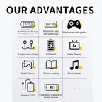 SF3000 handheld game console with a 4.5-inch large screen, supporting e-books, MP4， Music function, built-in 20000+games