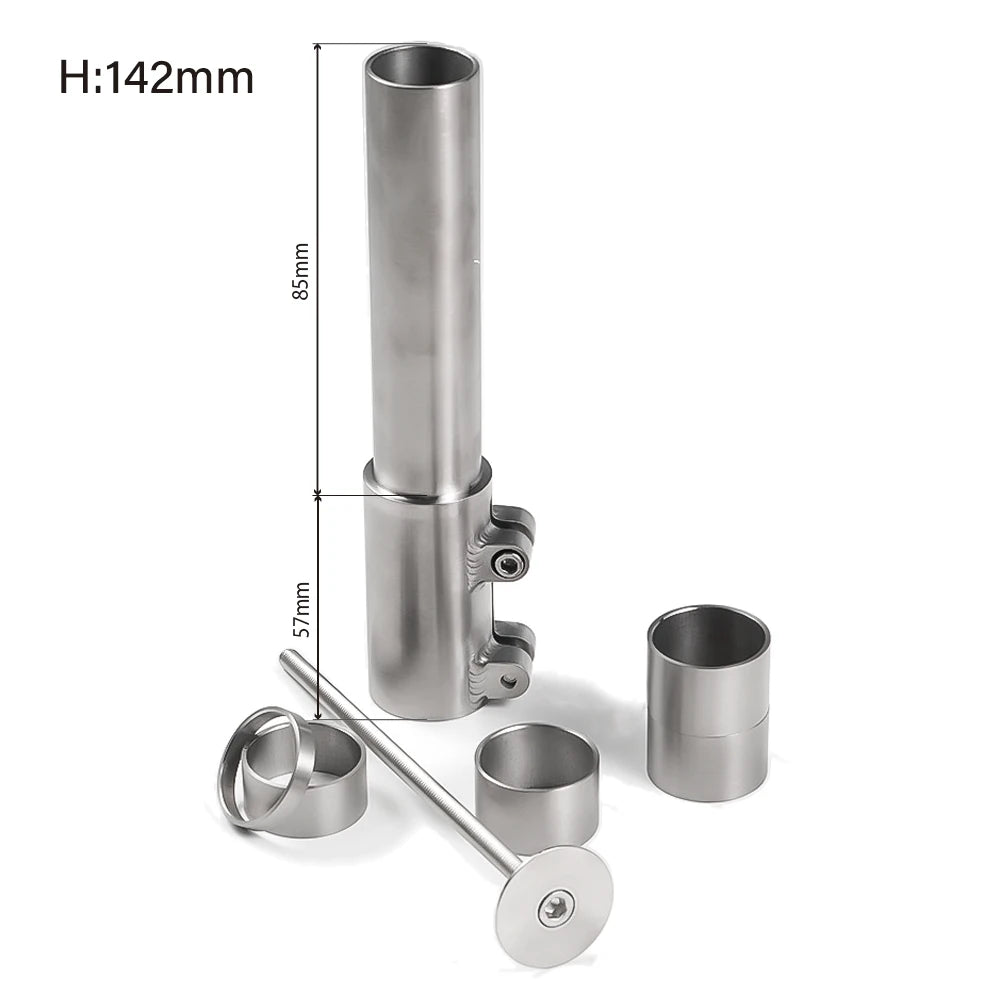 CNC Titanium Bicycle Stem Riser Fit 1 1/8 Inch Fork Extender - 102mm/122mm/142/162/182mm Handlebar Lift Adapter Cycling Part