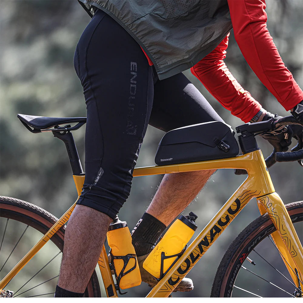Rhinowalk Bicycle Top Tube Bag Waterproof Bike Front Frame Storage Bag Screw & Strap fixed Cycling Travel For MTB Road Gravel