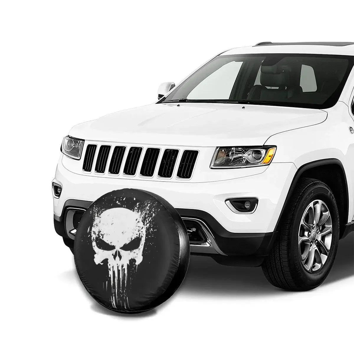Skeleton Skull Spare Tire Cover Weatherproof Dust-Proof Heavy Metal Wheel Covers for Jeep Pajero 14" 15" 16" 17" Inch