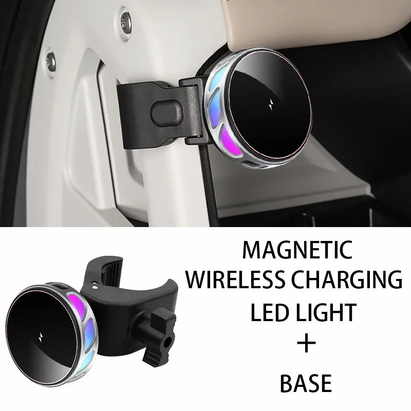 For BYD Denza B5 8 Leopard Car Magnetic Phone Holder Leopard 5 8 Gravity Navigation Mount Adjustable Ball Head Car Accessories