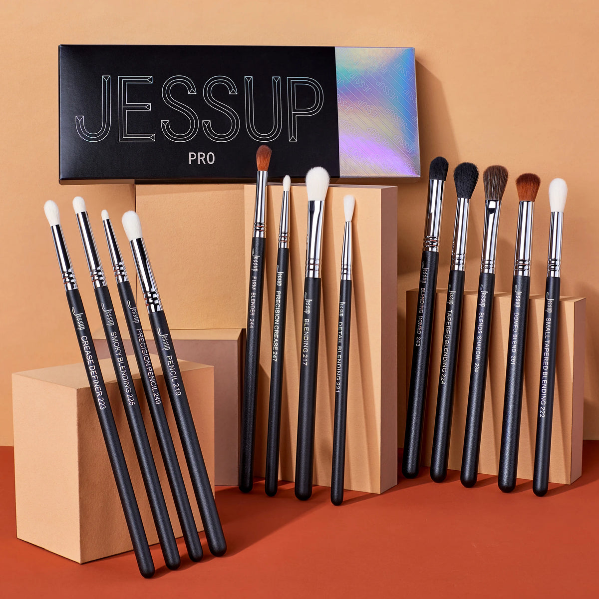 Jessup Lip brushes set,Pro contour different lip shapes,Synthetic,small/cat-tongue /flat/round/tapered-tip lipliner brush T325