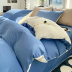 Luxurious Washed Cotton Duvet Set - Soft Comforter & Pillowcase 220x240