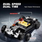 4WD RC Drift Car With LED Light 2.4G Radio 20KM/h High Speed Remote Control Racing Cars Vehicle Model Toy Gift for Boy Girl Kid