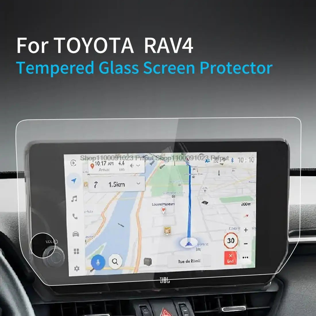 Tempered Glass Screen Protector For Toyota RAV4 50 Series 2023 10.5 inch Car infotainment GPS Navigation Display Protect Sticker