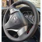 Hand-stitched Black Microfiber Leather Car Steering Wheel Cover For Nissan Teana 2013-2018 Altima 2013-2018 X-Trail 2014-2017