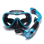 Leakproof Snorkel Set Anti-fog Swimming Snorkeling Goggles Glasses with Dry Snorkel Tube for Snorkeling Swimming Scuba Diving