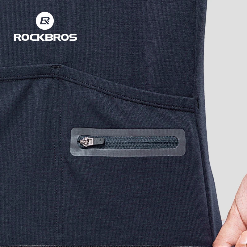 ROCKBROS Autumn Winter Cycling Jersey Lightweight High Elastic Cycling Shirt Full Zipper Long Sleeve Jersey Men Cycling Clothing