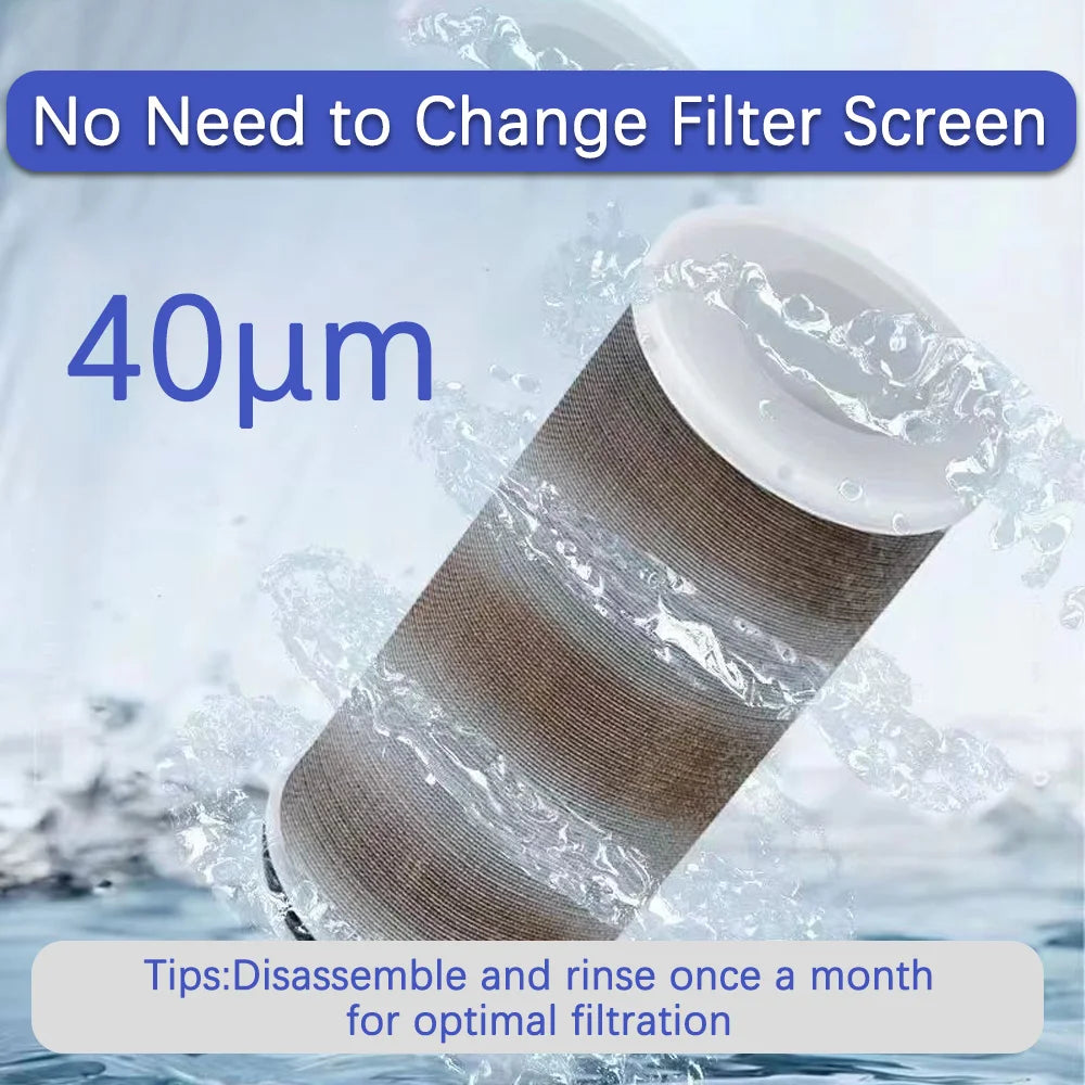 1/2" 40μm Prefilter 16mm Pacifier Garden Taps Faucet Filter Quick Connector 316 Stainless Steel Screen Irrigation Hose Adapter