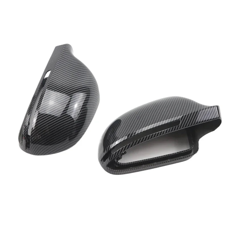for Audi A3 A4 A5 A6 A8 Q3 SQ3 S4 S5 S6 S8 RS3 RS4 RS5 B8 B8.5 8P Carbon Fiber Look Black Mirror Cover Rearview Side Mirror Cap