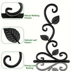 2pcs Rustic Wrought Iron Wall Bracket Plant Hooks, Metal Hangers For Hanging Indoor Outdoor Plants, Flower Pots, Bird Feeders,