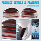 Car Rearview Side Mirror Cover Wing Cap 
 Exterior Door Case Trim For Dodge Grand Caravan Chrysler Town & Country 2008-2016