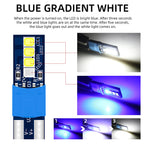 10pcs Canbus W5W 194 T10 LED Bulb 2835 Chips Blue White Auto Interior Dome Map Reading Light Width Light Auto Styling 12V Lamp