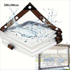Transparent Waterproof Cloth Rainproof and Sunscreen Tarpaulin - Very Suitable for Garden Courtyard Balcony Sunshade and Camping