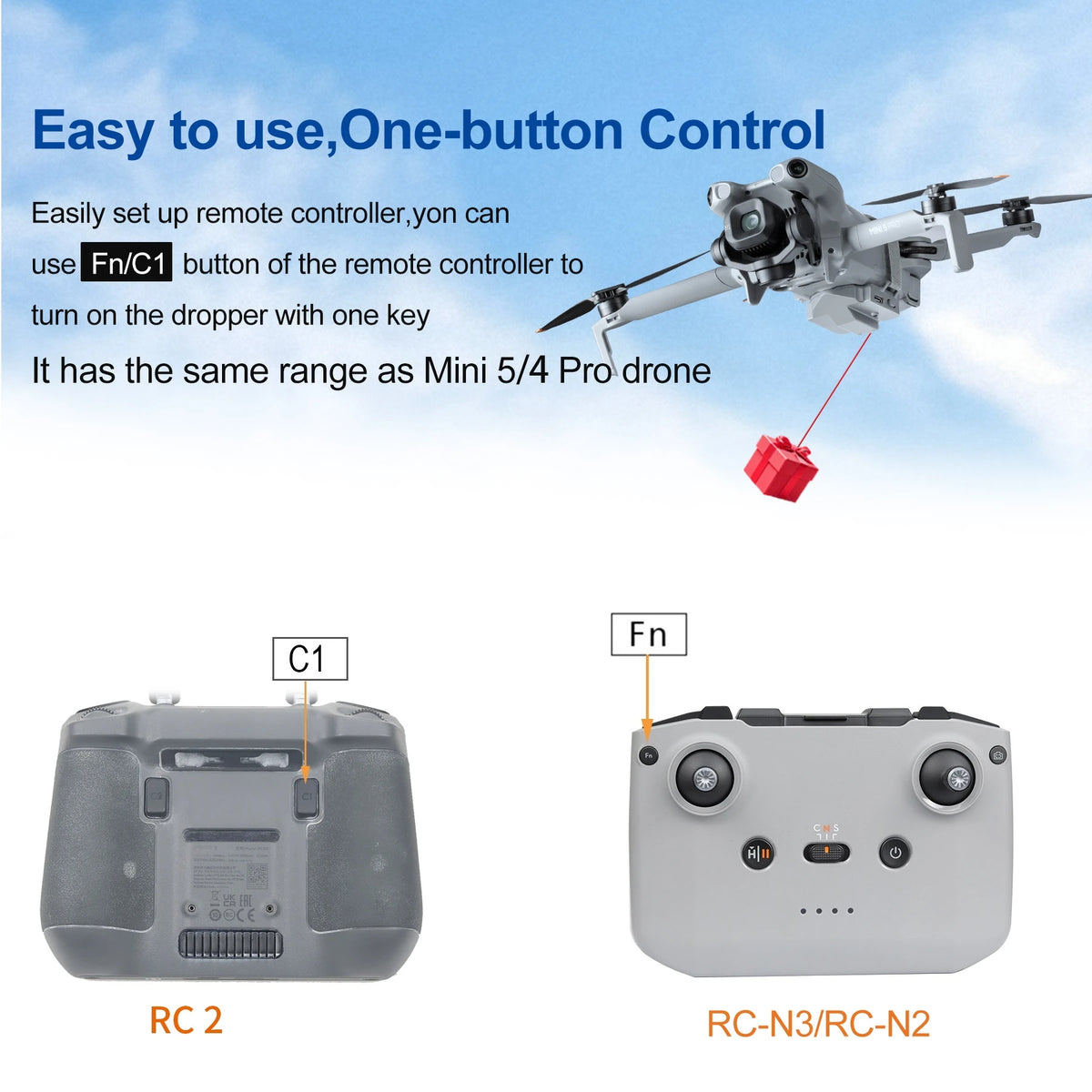 For DJI Mini 5/4 Pro Parabolic Projectile Advertising Gift Launcher Accessory
