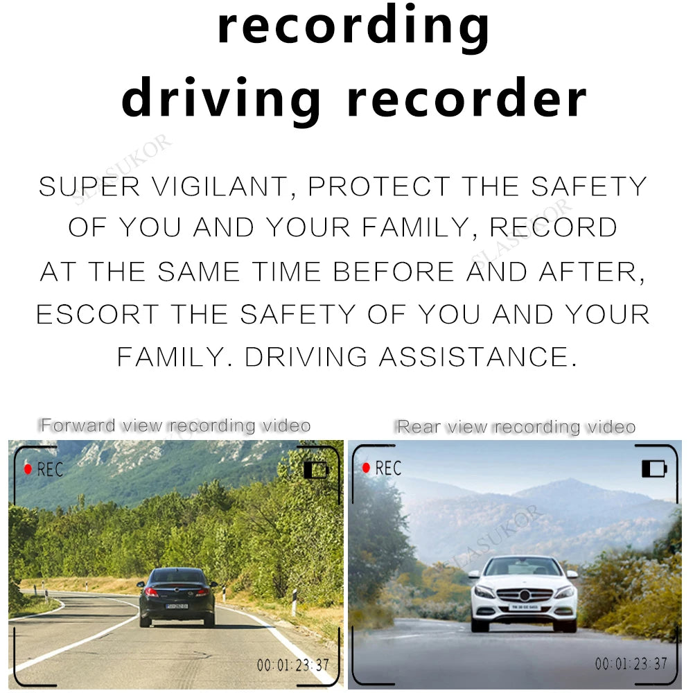 Full HD ADAS Night Vision 1080P Car Radio DVR Front And Rear Automatic Recording Camera Auto Video Recorder Dual Lens Camcorde