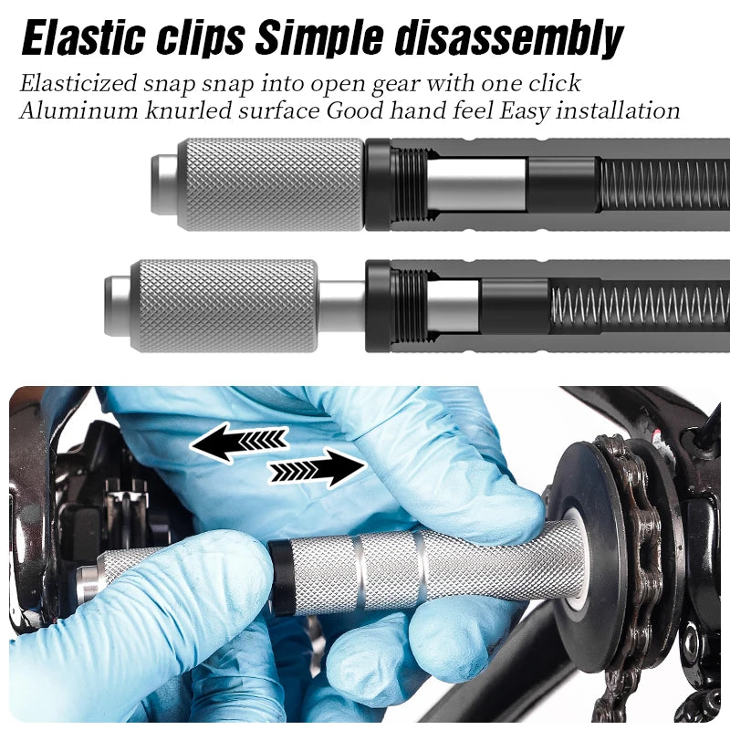 LEBYCLE Bicycle Chain Retainer Clean Tool Bike 12mm Thru Axle Chain Keeper Bike Chain Cleaning Freewheel Chain Washing Holder